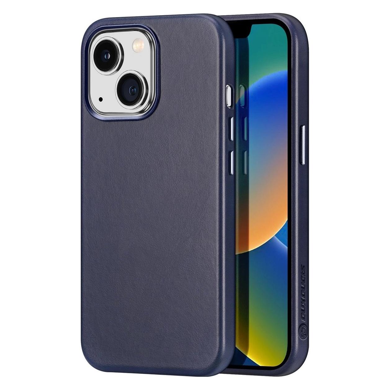 Dux Ducis Naples Series Echtleder Hülle (Apple iPhone 14 Plus) (Dux Ducis Naples Apple iPhone 14 Plus Blue)