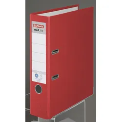 herlitz Ordner Rückenbreite 8 cm DIN A4 Karton rot