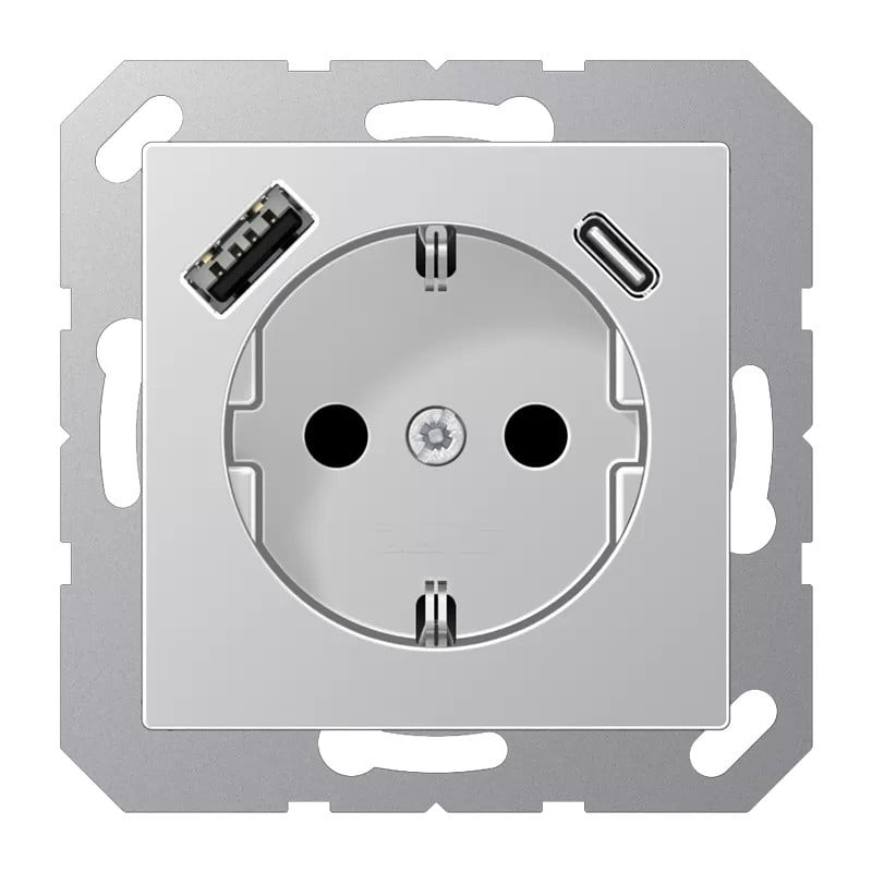 Jung A1520-15CAAL Type F stopcontact, Kunststof, IP20, 16 A, 5 V