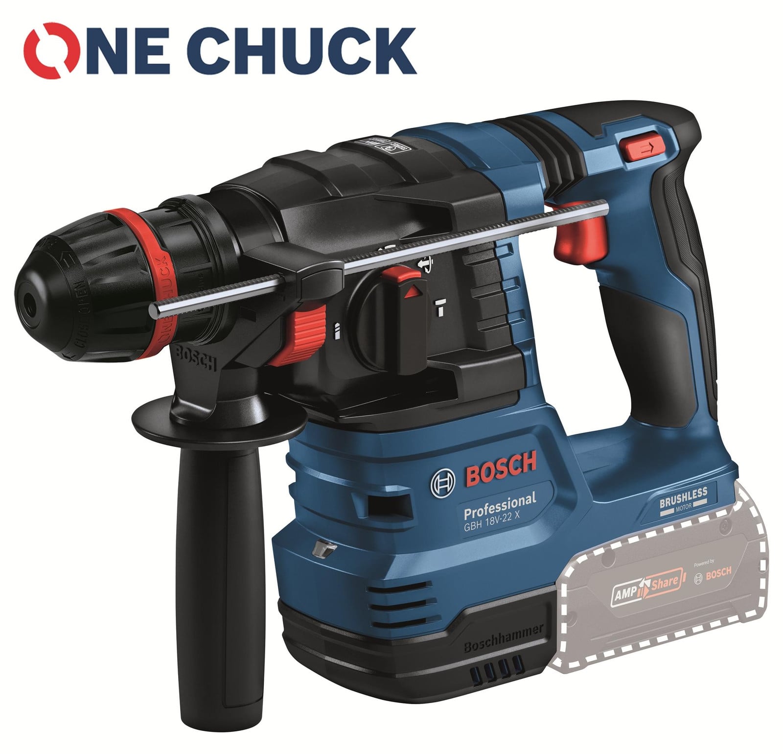 Bosch Professional Accuboormachine GBH 18V-22 X met ONECHUCK in L-BOXX 136
