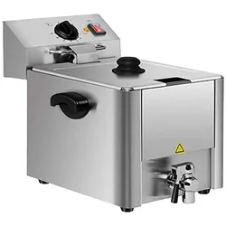 vaiotec Elektro Fritteuse 1 Becken mit Ablasshahn 8 Liter, 310 x 570 mm
