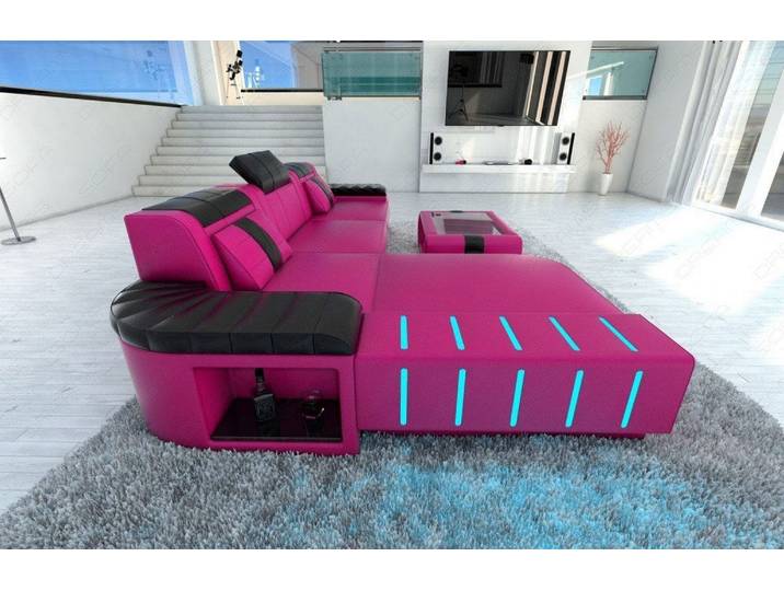 Ecksofa Bellagio L-Form in Leder
