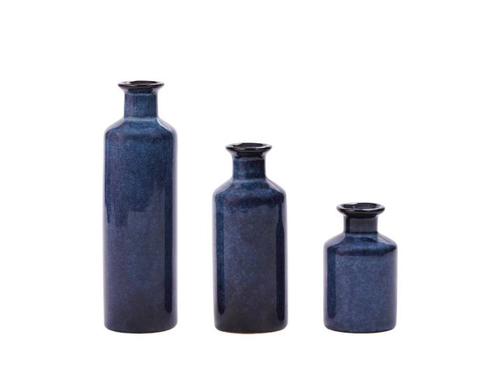 Blumenvase Set Keramik ARCTIC 3-teilig blau