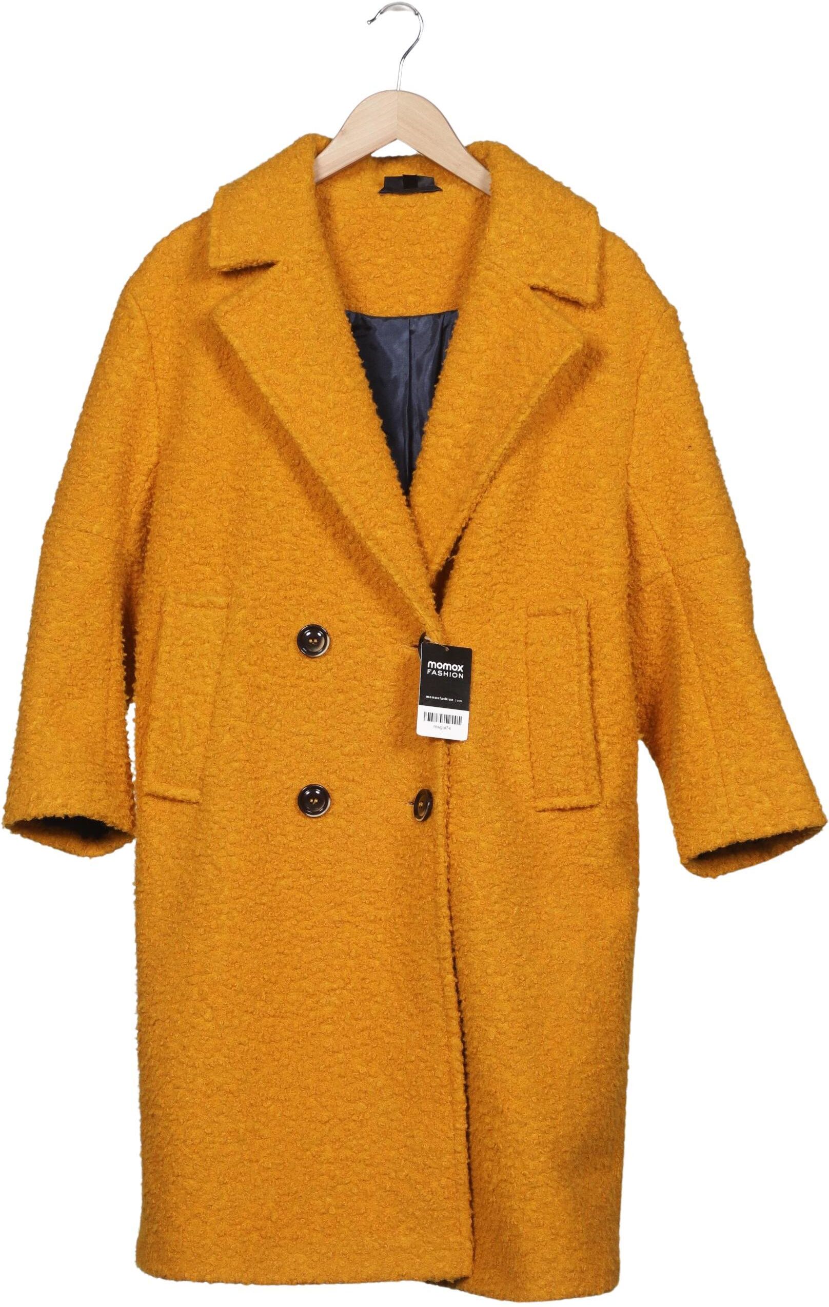 Topshop Damen Mantel, Gelb, Gr. EU 38, Synthetik - Second Hand