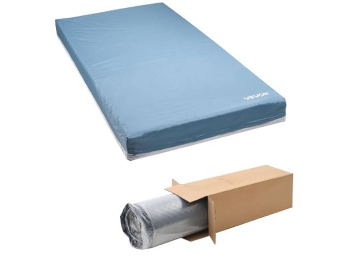 VEVOR Pflegematratze, 204 kg Tragkraft, medizinische mehrschichtige Schaumstoffmatratze, wasserdicht, für die Behandlung von Dekubitus in Pflegeheimen & der häuslichen Pflege, 2030x914x153 mm