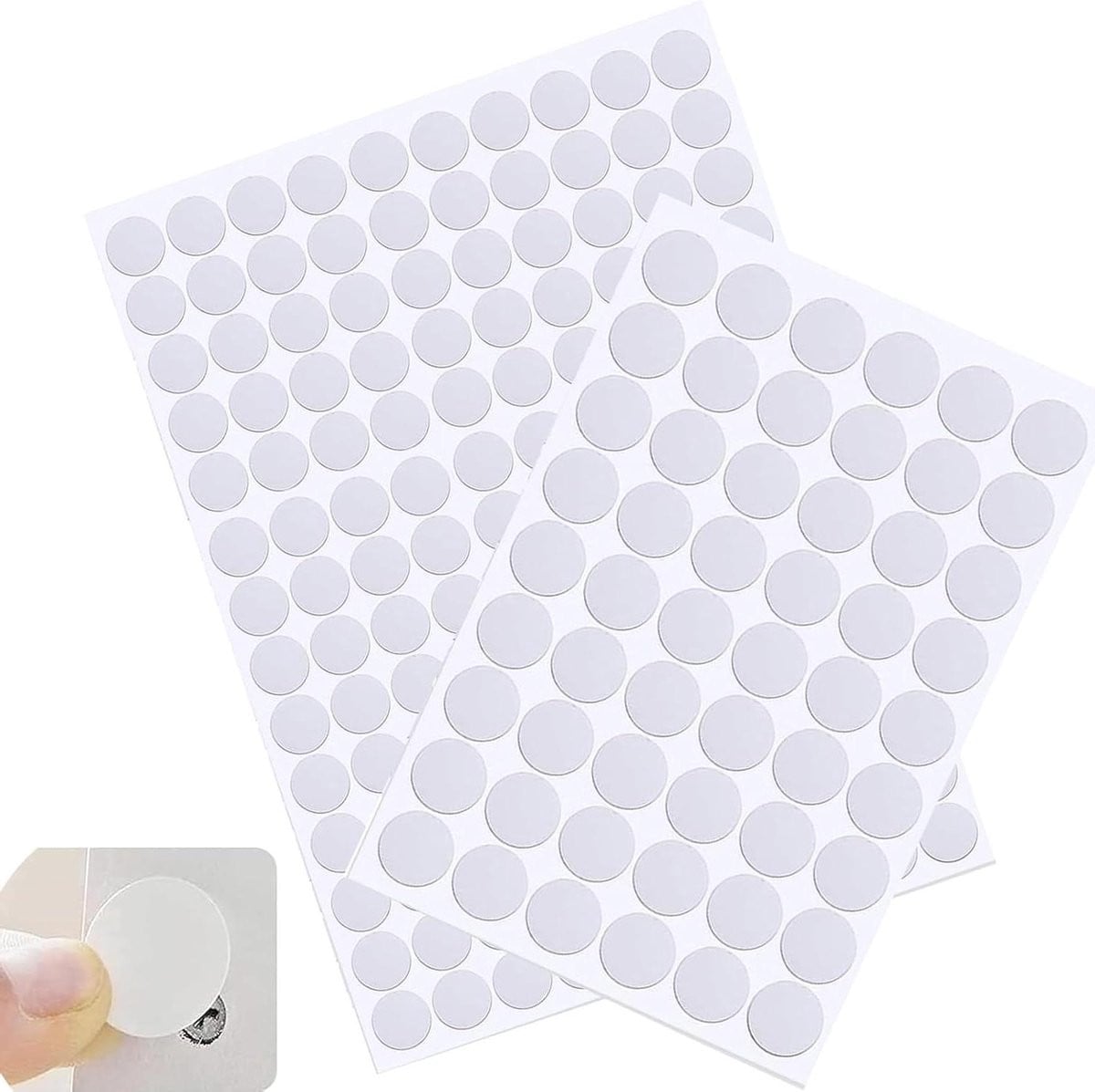 Schroefafdekking Stickers Wit - 108 stuks Ronde Schroefdoppen van Zelfklevend PVC