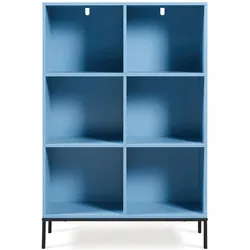 En.Casa, Regal, Bücherregal Colwyn 120x80x30 cm Blau (80 x 30 x 120 cm)