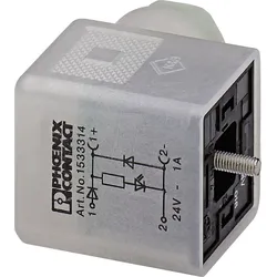 PHOE 1533314 - Ventilstecker, 3-pol, Gewindeart Kopf A, 24 V