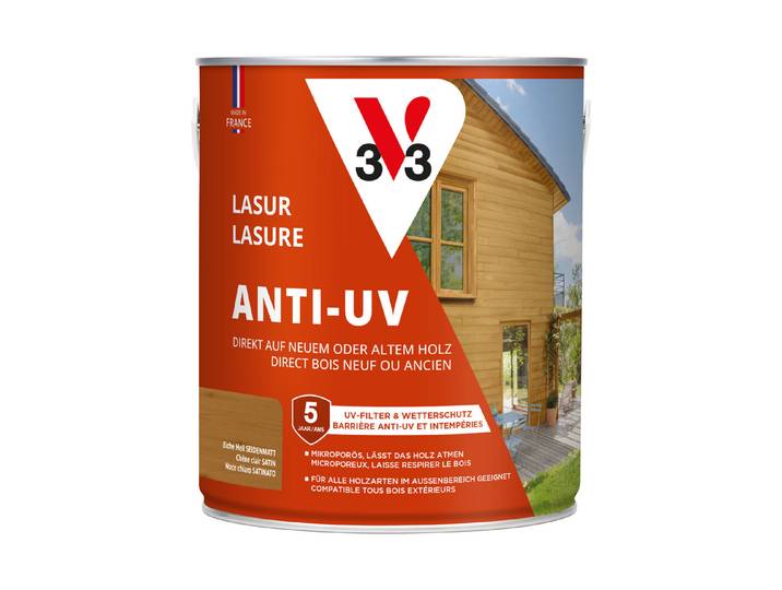 V33 Lasur Anti UV Eiche hell 2,5L
