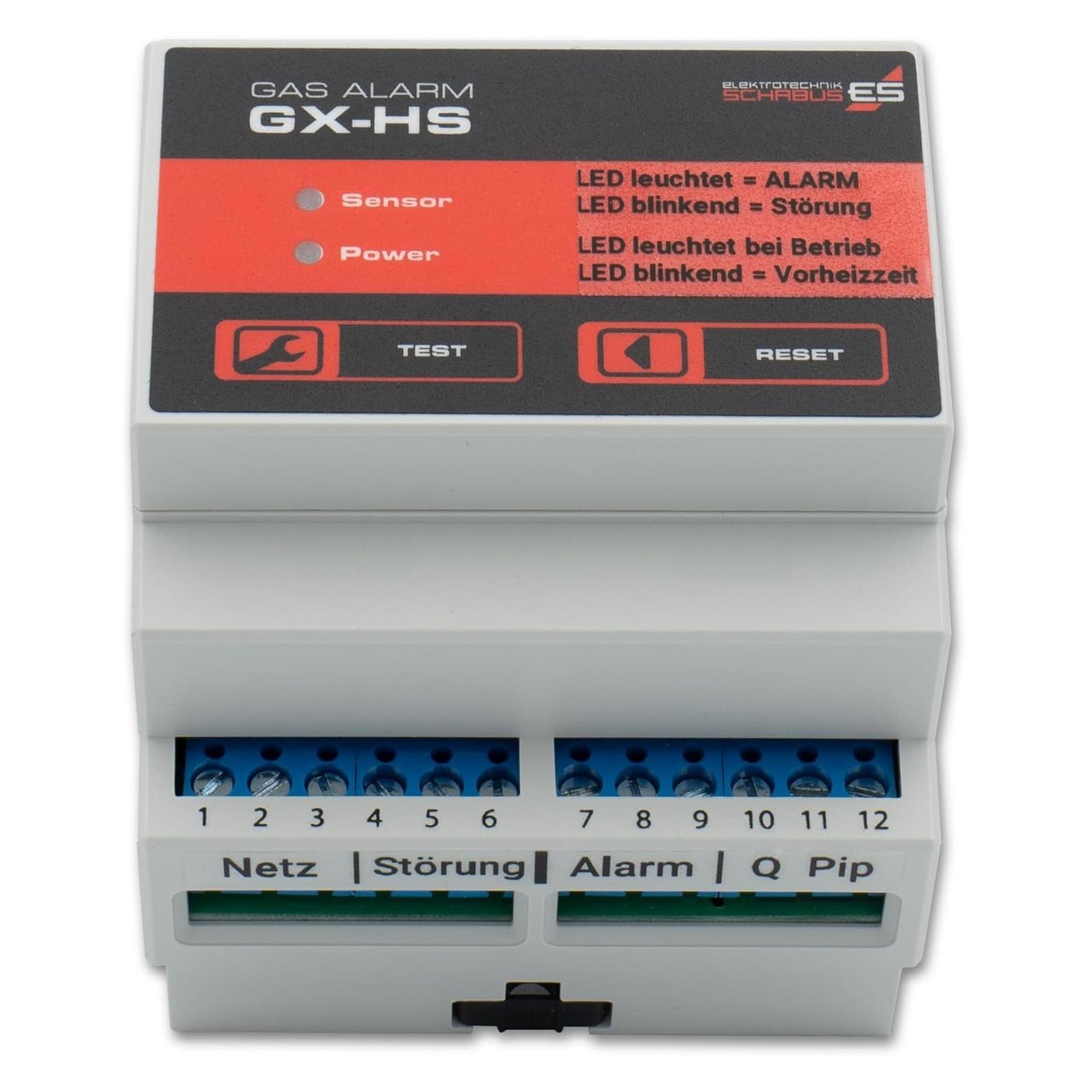 Schabus GX-HS Gasmelder netzbetrieben detektiert Methan, Butan, Propan, Ethanol, Kohlendioxid, Kühl (400200)