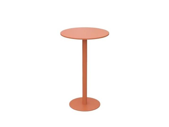 wD7rE5bm6z Bartisch Moderner runder Tisch aus Eisen for den Innen- und Außenbereich, Barhöhentisch for Wohnmobile, Terrassen, Catering-Partys, gewerbliche Veranstaltungen(Orange)