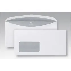 Posthorn, Briefumschlag, Briefhüllen 125x235mm mF/nk weiss 80g Kompakt ASK ID Packung 1000 Stück (1000x)