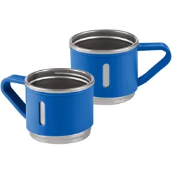 GRÄWE Kaffee/Espresso Becher, 2-teilig, dunkelblau, matt, 150 ml