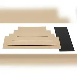 Doppelseitige Bûche-Unterlagen gold/schwarz 44 x 10 cm - gerade Kanten (50 Einheiten)