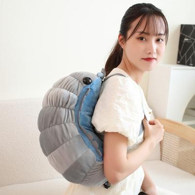 Friendly Fresh Finds Simulation Insect Plush Toy Watermelon Bugs Plush Backpack Stuffed Isopod Nap Pillow Room Decor Birthday Gift grey