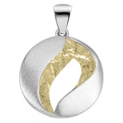 Kettenanhänger ADELIA´S "zeitloser Schmuck Anhänger aus 925 Sterling Silber", gold, Schmuckanhänger, Damen, Silber 925 (Sterlingsilber), Kettenanhänger