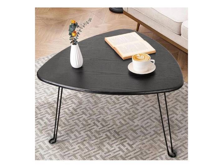 LuxusKollektion Couchtisch Dreieckiger Couchtisch Holz Schwarz (1-St)