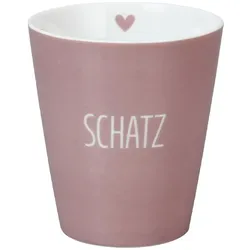 Krasilnikoff Becher, Happy Mug Schatz, 330 ml, dusty rose
