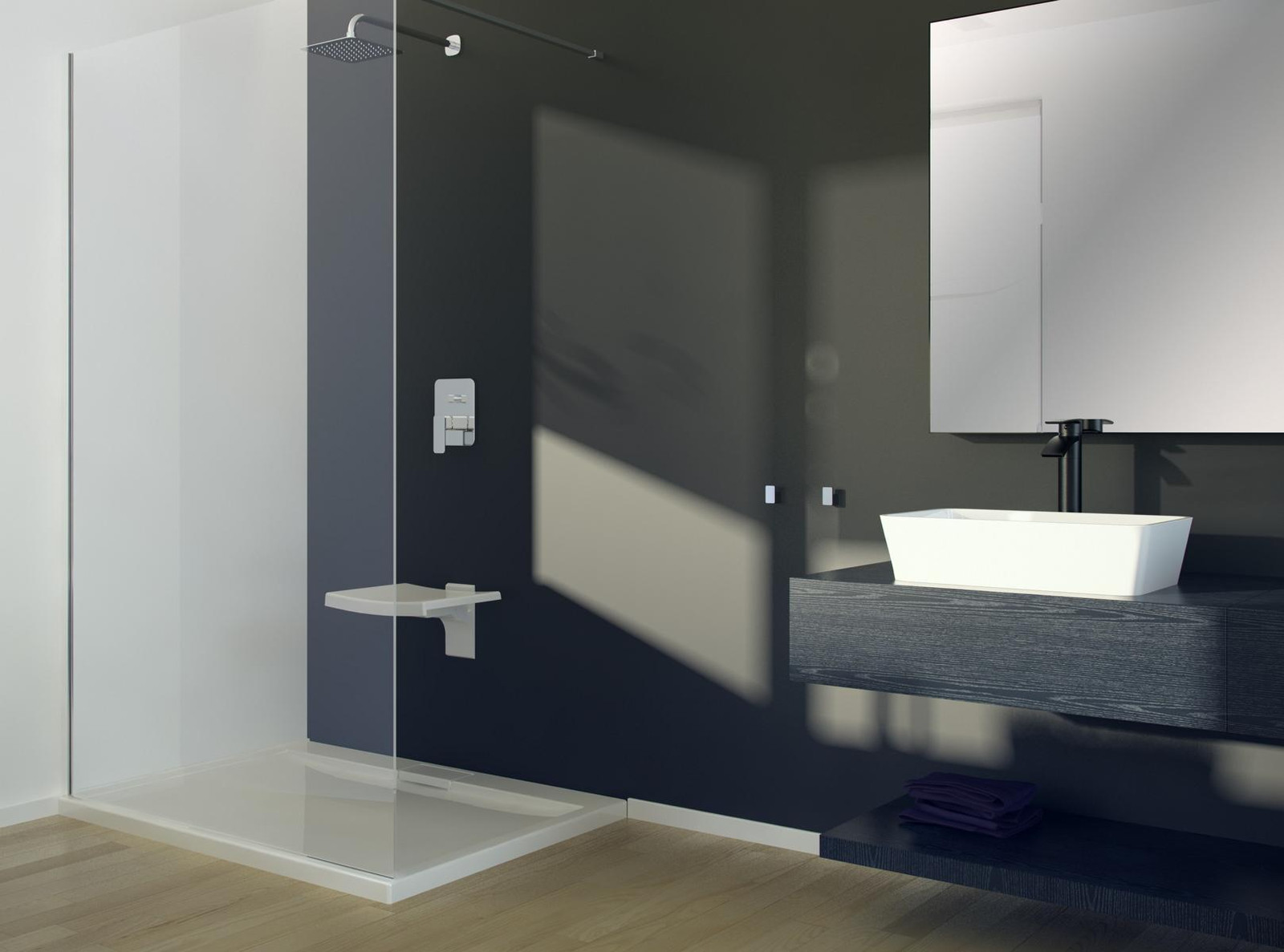 AEA Design opzetwastafel van acryl voor op het aanrecht