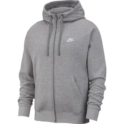 NIKE Sportswear Club Fleece Kapuzenjacke dark grey heather/white L