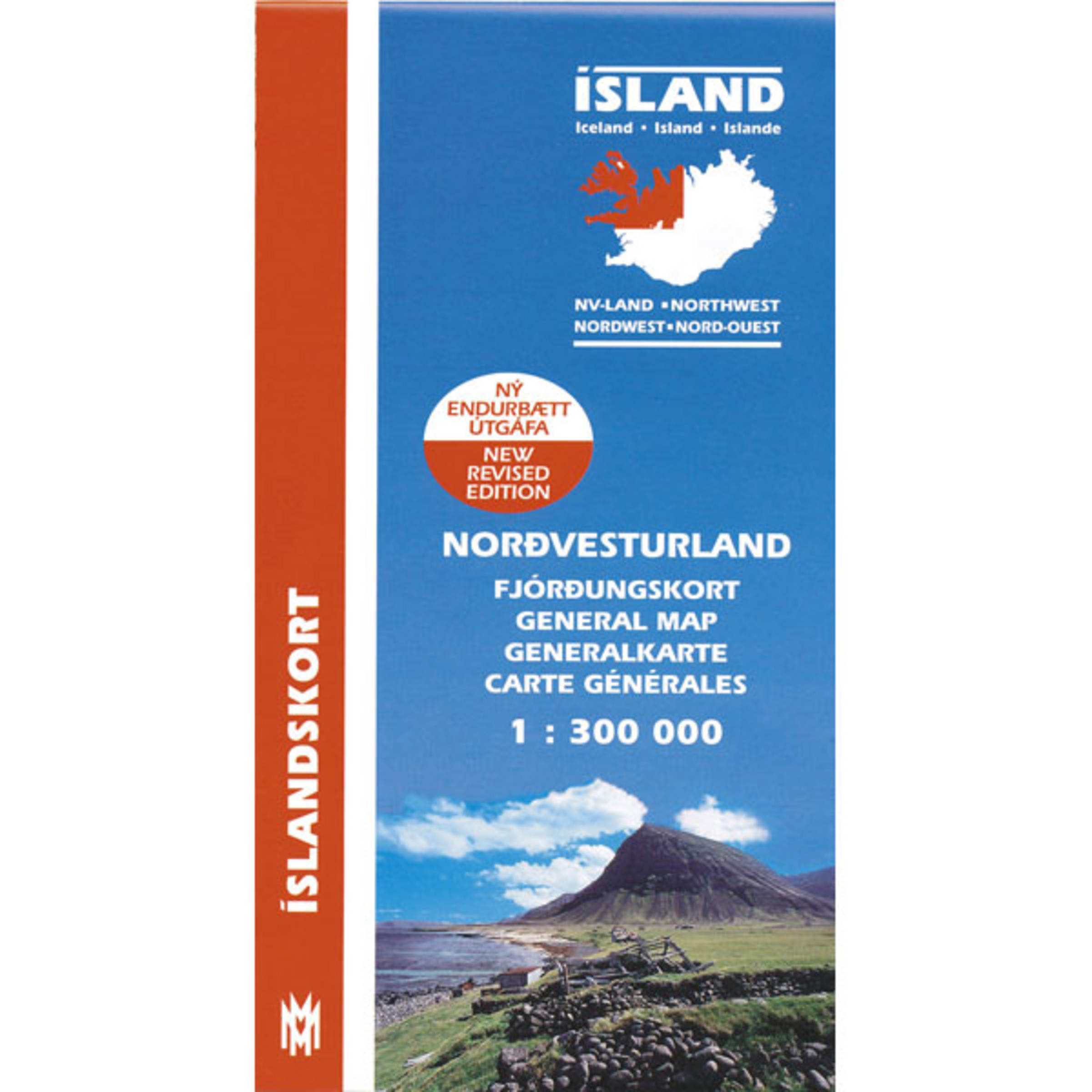 Mal og menning Island Generalkarte Nordwest 300T Topografische Karten