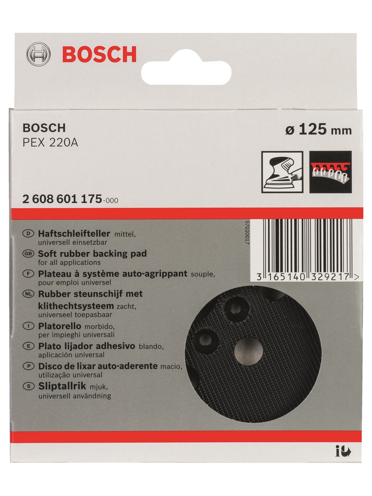 Bosch SLIBETALLERKEN 125MM PEX 220A