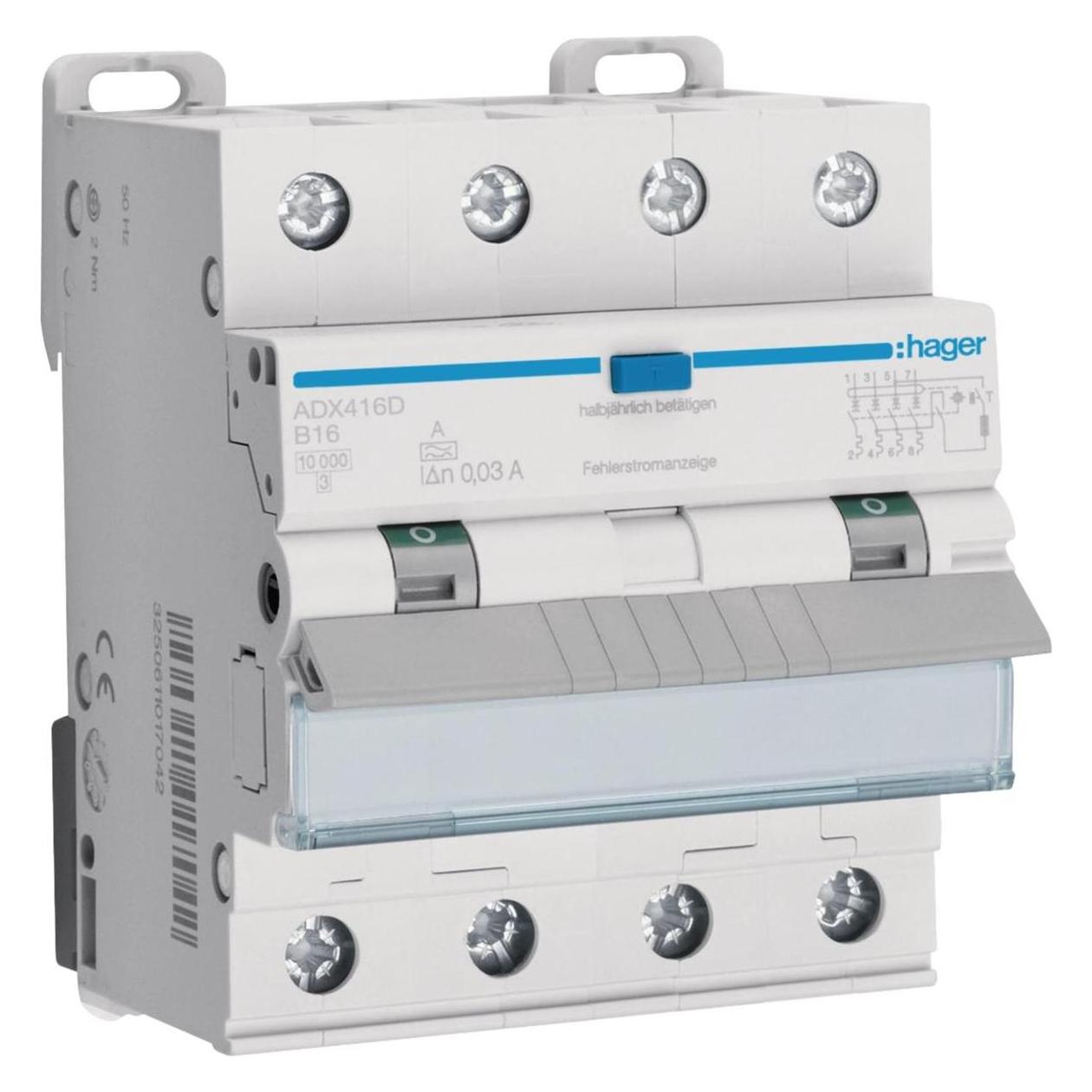 Hager FI/LS-Schalter (ADX416D)