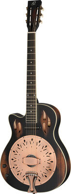 Ortega RRG40CE-DBK-L Distressed Black Antik Satin
