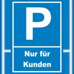 HB-Druck Kunden Parkplatz Aufkleber Nur für Kunden A3 (297x420mm)