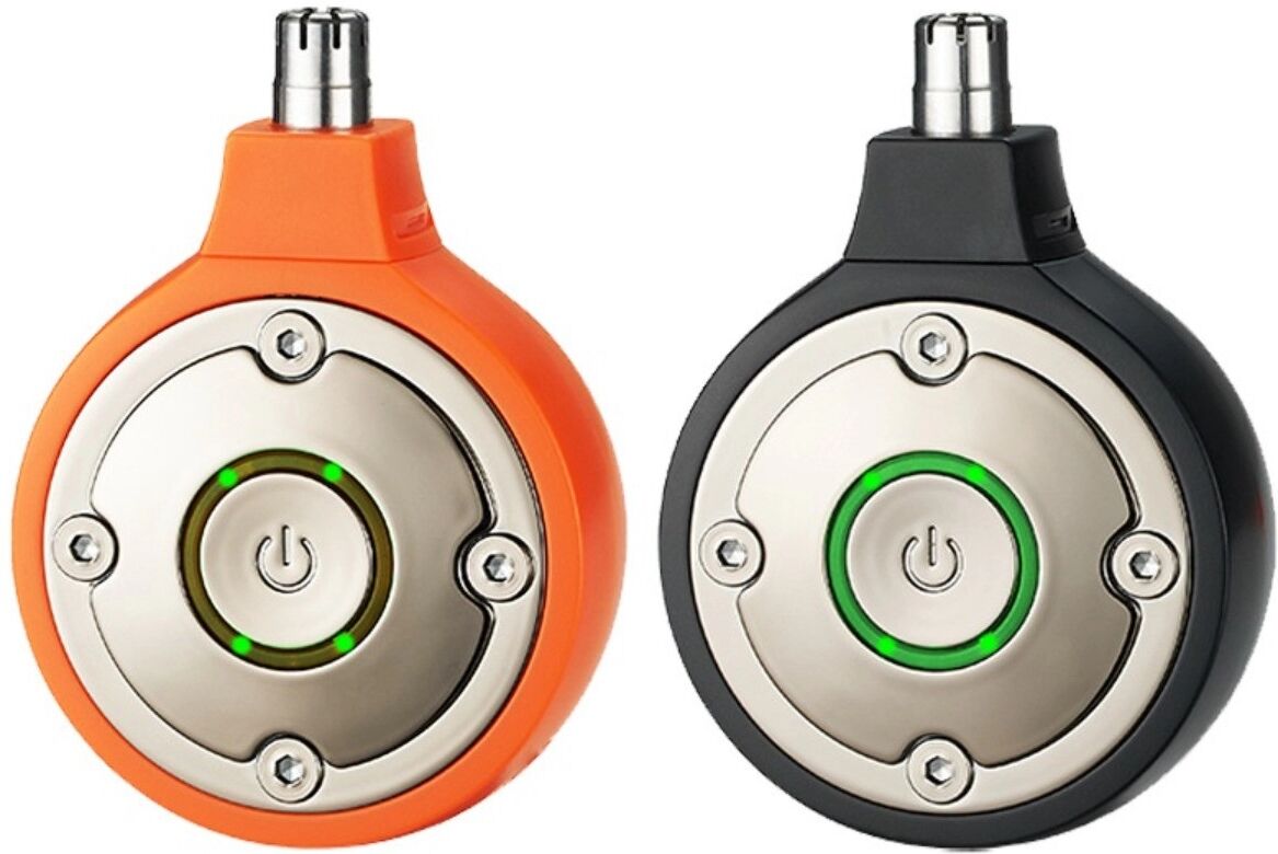 INF Elektrischer Nasenhaarschneider – Wiederaufladbarer Mini-Groomer mit 360° Rund-Edelstahlklinge, 60-min Laufzeit Schwarz