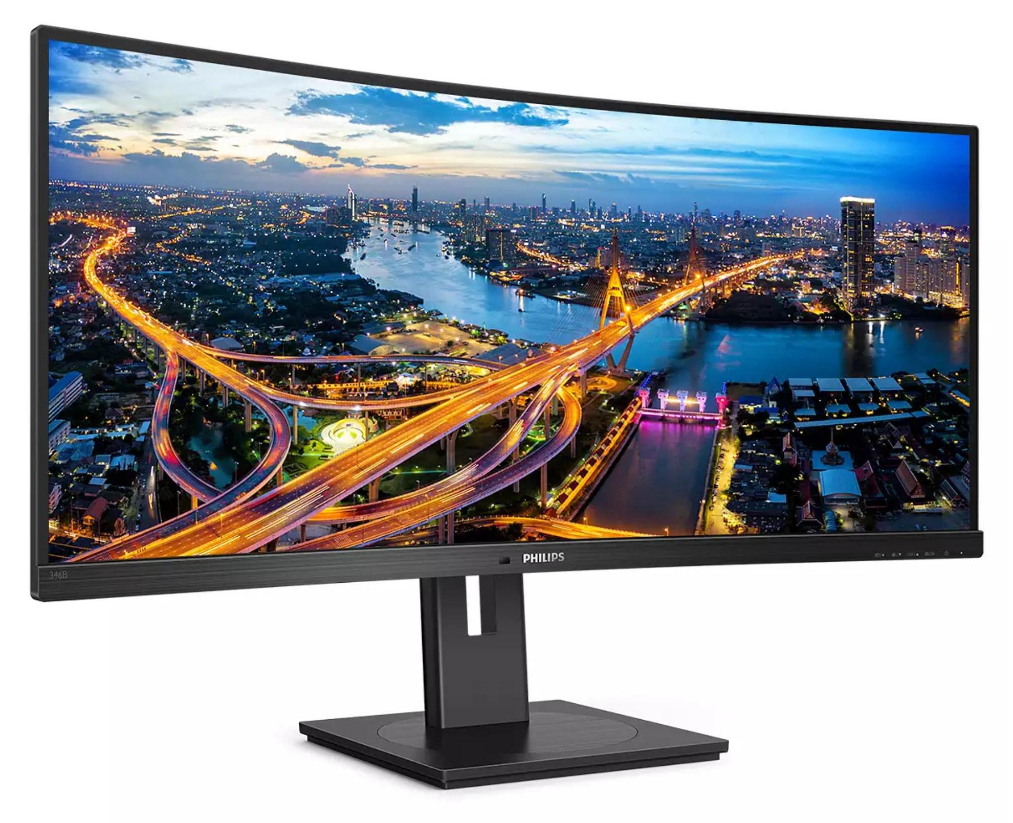 Philips B Line 346B1C/00, 86,4 cm (34"), 3440 x 1440 Pixel, Quad HD, LCD, 4 ms, Schwarz