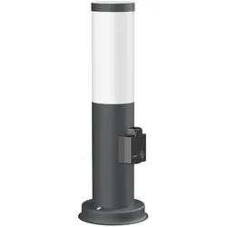 ledscom.de Wegelicht / Pollerleuchte PORU für außen, IP44, 39 cm, anthrazit, 1x E27 max. 40W