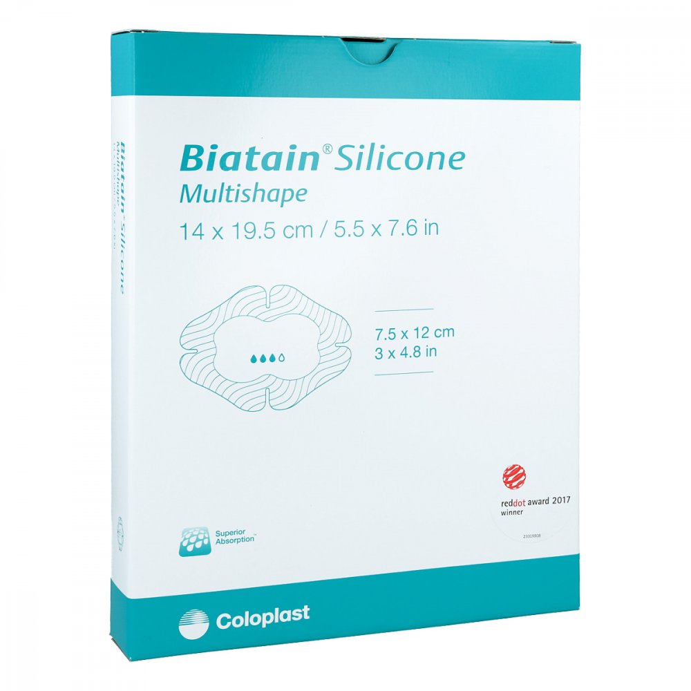 Coloplast GmbH Biatain Silicone Schaumverb.multishape 14x19,5 cm 11486075