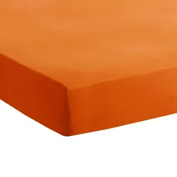 Traumschlaf Feinjersey Kinder-Baby Spannbetttuch 70x140 cm | terra - orange