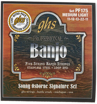 GHS PF175 5-String Banjo Set