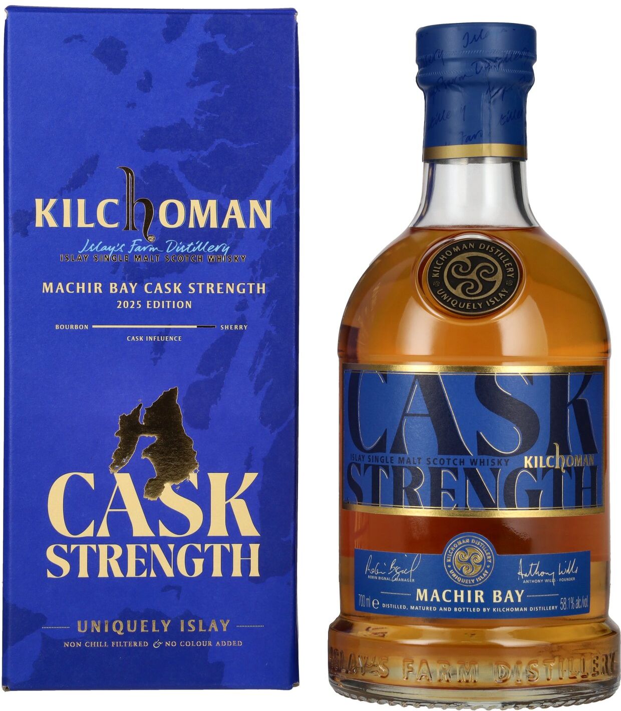 Kilchoman MACHIR BAY Cask Strength Islay Single Malt Scotch Whisky Edition 2025 58,1% Vol. 0,7l in Geschenkbox
