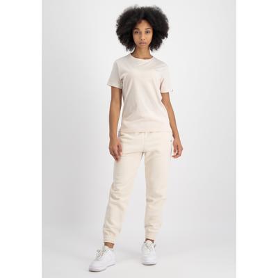 T-Shirt ALPHA INDUSTRIES "Unisex EMB T-Shirt", Herren, Gr. XS, weiß (jet stream weiß), Obermaterial: 100% Baumwolle, Shirts T-Shirt