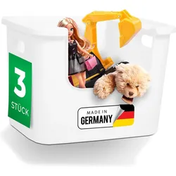 Novaliv, Aufbewahrungsbox, 3x Aufbewahrungsbox Bad Organizer Kleiderschrank Schubladen Ordnungssystem Weiss Wohnmobil Sc (3x, 35 x 25 x 25 cm)
