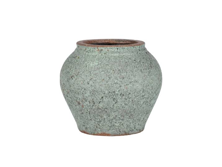 Hochwertiger In-/Outdoor Blumentopf „Mediterranean Zeus“ Rustic Green Pottery Pots