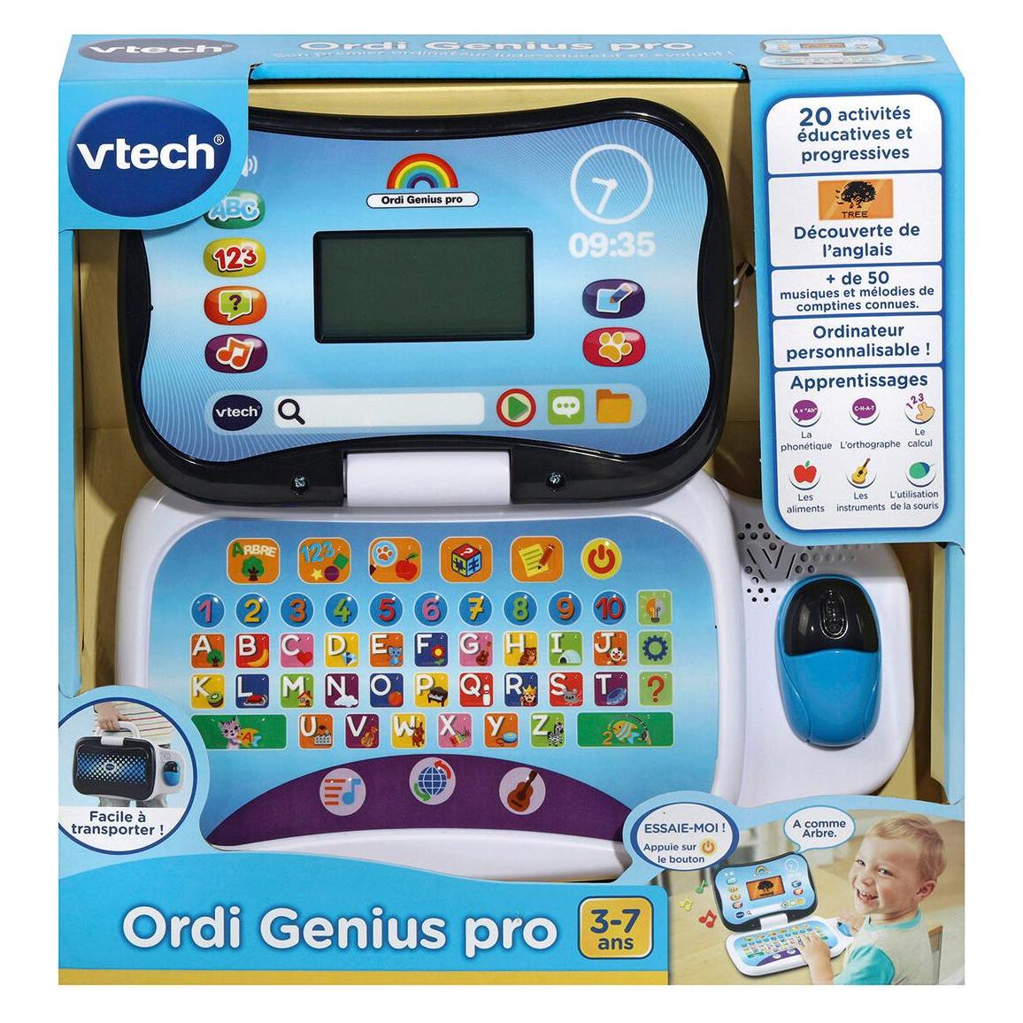 VTech Ordi Genius pro noir (Französisch, 3 - 7 Jahre) (80-524805)