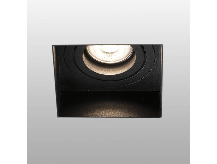 FARO BARCELONA Einbauspot Hyde 1-flammig eckig schwenkbar schwarz Hyde, dimmbar, schwarz, für Flurbereich, Metall, Modern