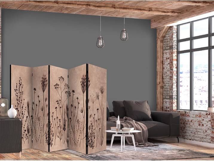 Akustik-Paravent Plant Vintage Andere Beige 225 x 172cm