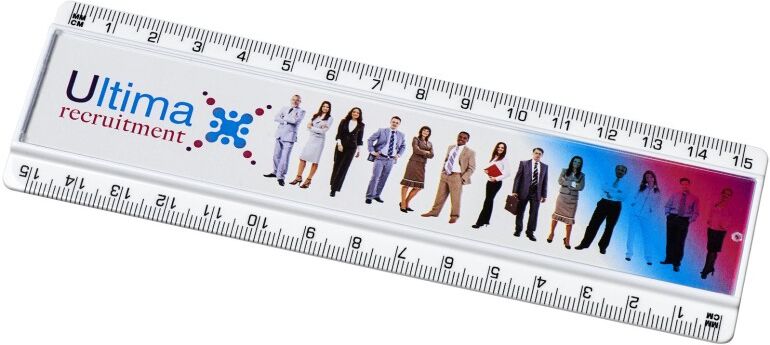 Règle personnalisable 15 cm à insertion papier Ellison blanc