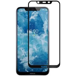 Screenguard Nokia 8.1 Full Screen Panzerglas Schutzfolie 2.5D 9H (Nokia 8.1), Smartphone Schutzfolie, Schwarz