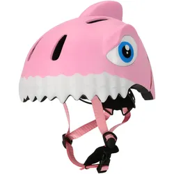 CRAZY SAFETY Shark Fahrradhelm Kinder 0156 - pink M (54-59 cm)