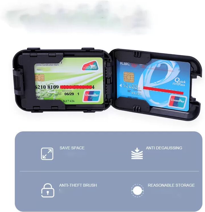 INF Metallkartenetui mit RFID-Blocker Schwarz