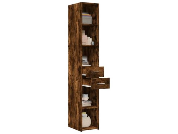 KTHLBRH Anrichte Eiche Rauch 30 x 42,5 x 185 cm Holz mehrschichtig Minimalistisches Design, einfache Reinigung, großer Stauraum, inklusive Wandbefestigung