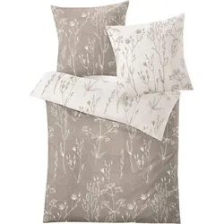 Kleine Wolke Bettwäsche Savannah Taupe Komfort Bettbezug 155x220, Kissenbezug 80x80cm