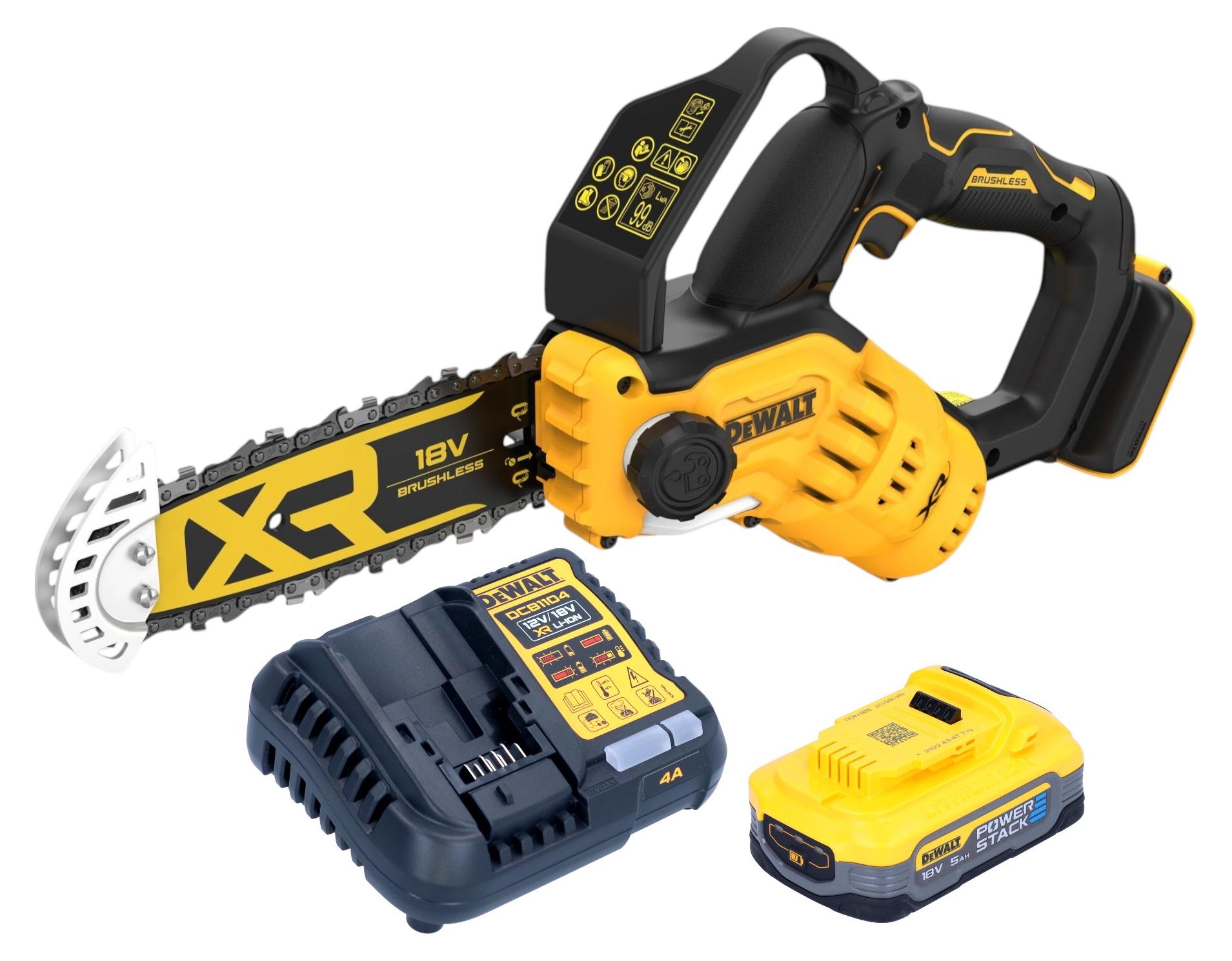 DeWalt DCMPS 520 H1 Akku Astsäge 18 V 20 cm Brushless + 1x Powerstack Akku 5,0 Ah + Ladegerät