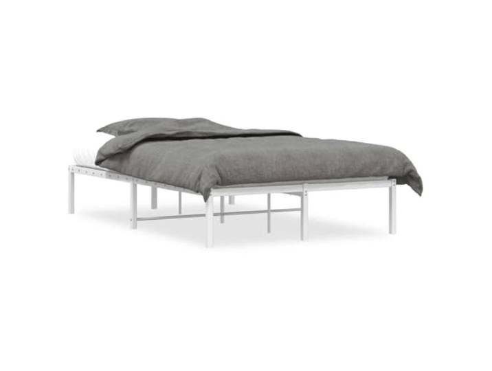 vidaXL Bettgestell Metall Weiß 120x190 cm